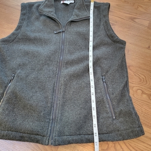 𝅺lavon Gray Fleece Full Zip Vest Size Large - Picture 6 of 7